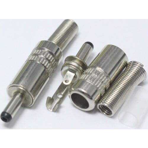 4pcs 3.5*1.1mm DC Power Plug 3.5mm * 1.1mm New Male Plug Connector Audio Adapter for OD5mm Cable for DIY Repair