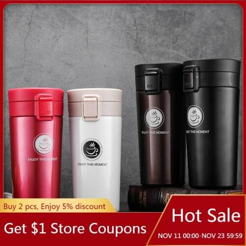 500ML Thermos Mug Coffee Cup with Lid Thermos cup Seal Stainless Steel vacuum flasks Thermos mug for Car Water Bottles