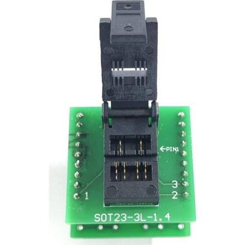SOT23-3L-1.4 programming socket pin pitch 0.95mm IC body size 1.4mm clamshell test programming adapter ZIF adapter