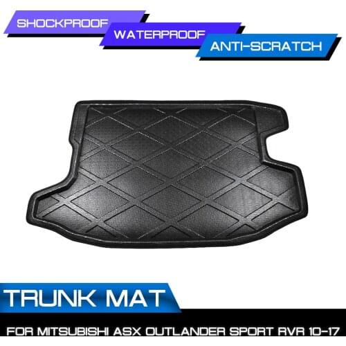 Car Floor Mat Carpet For Mitsubishi ASX Outlander Sport RVR 2010-2017 Rear Trunk Anti-mud Cover