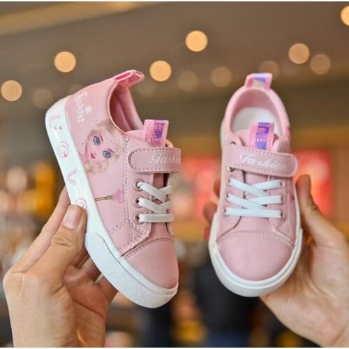 Kid Shoes Boys Sport Sneakers Childrens Frozen princess trainer cartoon beauty Tenis Brand Shoes Enfant girl leather sneakers