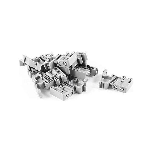 E/UK Gray Plastic Screw Clipping Terminal Block Connector AC 380V 20A 10pcs