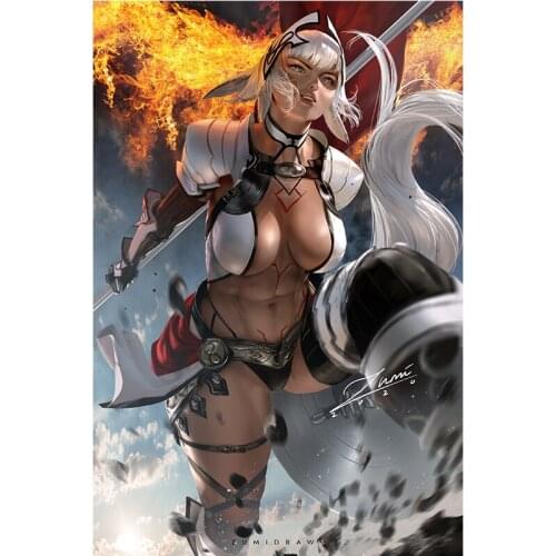 Custom Print Sexy Ishtar Warrior Posters Wall Hanging Pictures Anime Girl Canvas Painting for Living Room Bedroom Decoration
