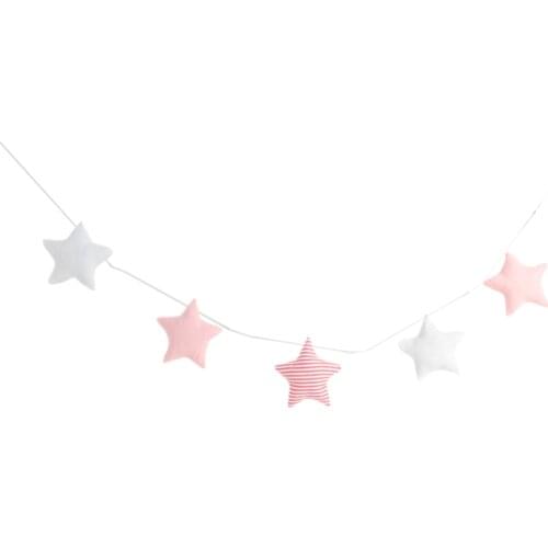 Cute Stars ing Ornaments Banner Bunting Party Kid Bed Room Decor