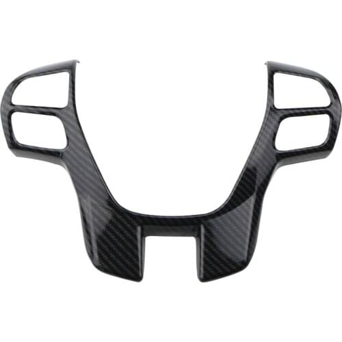 Carbon Fiber Steering Wheel Cover Trim Frame Decorator Sticker Car Accessories for Ford Ranger Everest Endeavour 2015