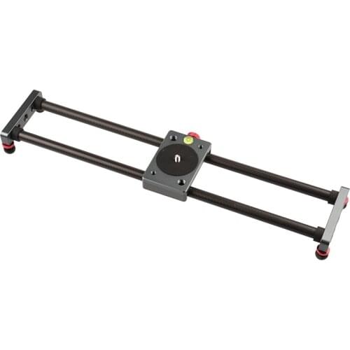 VLOGMAGIC 40cm Mini Carbon Fiber Rail Rods Table Top Video Camera Slider for Smartphone iPhone DSLR Sony Canon Nikon Up to 5kg