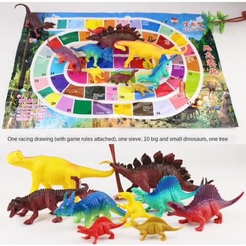 New Hot Sale Simulation Dinosaur Racing Game Chess Early Childhood Educational Interactive Toy Jurassic Dinosaur Model K30