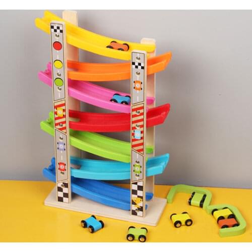 New Marble Run Toys Car Racing Track Wooden Marble Runs For Children Set Marbles Circuit Labyrinth Marbles Wooden Toy For Kids