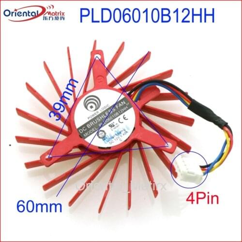 Free Shiping PLD06010B12HH 12V 0.40A 60mm 39x39x39mm For ATI V7800 V7900 Graphics Card Cooling Fan 4Wire 4Pin
