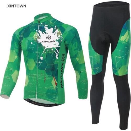Autumn Men Mountain Bike Long Sleeve Cycling Jersey Set Ropa Ciclismo Long Sleeve Pro Team Bicycle Clothing MTB Bike Sportswear