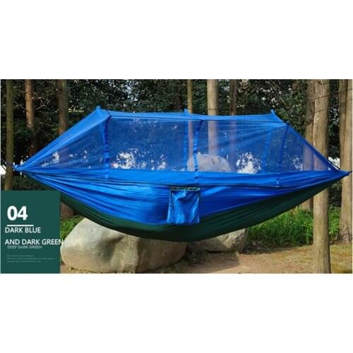 Portable Outdoor Camping Double Hammock With Mosquito Net 210t Nylon Drop Camping Swing Sleeping Bag Hanging Tent Hammock