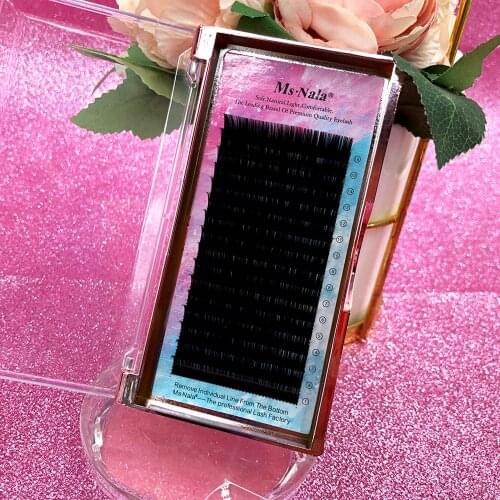 MsNala 16 Rows Eyelashes Extension Soft Individual False Eyelashes Makeup C/D Curl 7-25mm Faux Mink Lashes Maquiagem Cilios