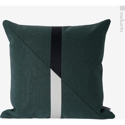 Light luxury gray and green two-color leisure sofa pillow model room pillow