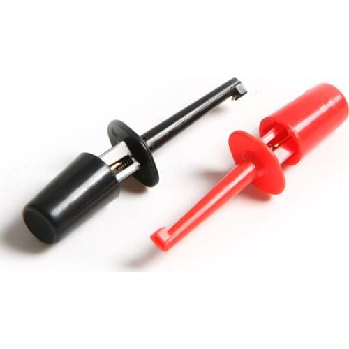 Universal 20Pcs Mini Single Hook Clip Grabber Test Probe For Multimeter Logic Analyzers Single Hook Clip Tool Red Black Hot Sale