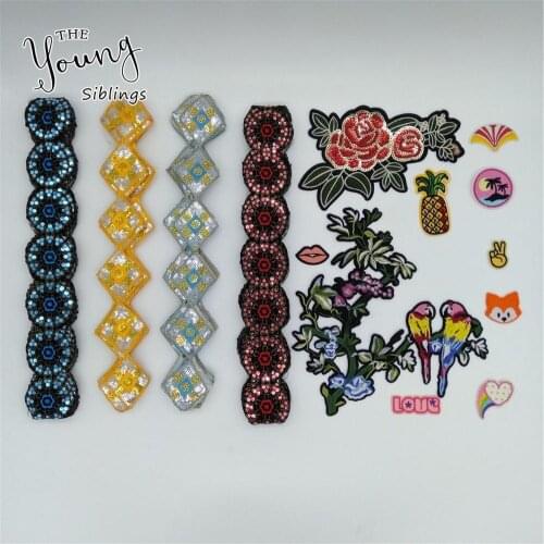 High Quality Fashion Patches Hot Melt Adhesive Applique Embroidery Belt DIY Craft Supplies Clothing Accessory 1~10pcs for sale