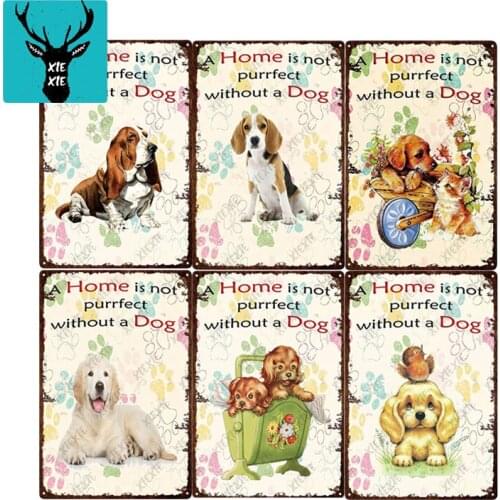 [XIEXIE]Warning Beware Attack Cat Dog On Duty Pet Metal Plate Wall Pub Restaurant Home Art Decor Iron Custom Poster
