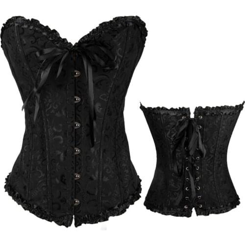 Womens Corset Sexy Bustier Corset Top Corset for Slimming Plus Size Vintage Lace Up Lingerie