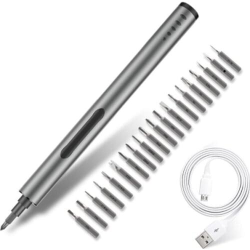 1 Set Of Electric Screwdriver Portable Multiple Features All-aluminum Disassembly Tool Set