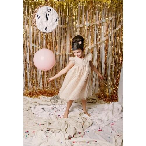 6set/lot 1m *4m gold silver Tinsel Door Curtain Wall Hanging Stripes House Pub Partition Wedding Party backdrop Background Drape