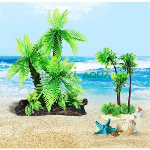 Fish tank decoration Aquarium rockery Aquatic landscape Simulated water grass scenery Decoration fake grass