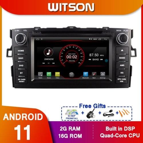 WITSON Android 10 CAR DVD GPS Player For TOYOTA AURIS 2007 4-Core 2GB+16GB+DSP Navigation BT WIFI Multimedia Stereo Auto