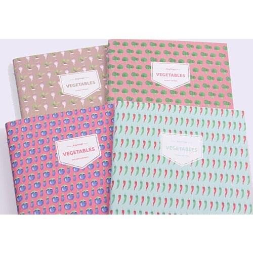 1PC A5 Cute Vegetable Series Notebooks 40 Pages Student Craft Diary Note book Stationery Gift Zakka Notepad (ss-1765)