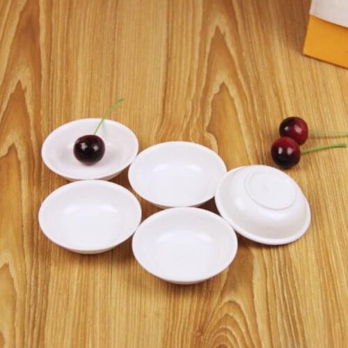 Sauce Dishes Seasoning Dish Break-resistant White Food Dipping Plastic Bowl Appetizer Plate for Restaurant Home Buffet Saucer