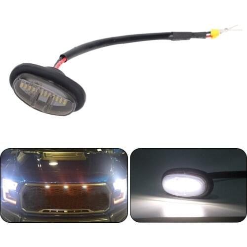 12LED Car DRL Daytime Running Lights Day Light Car Front Grille LED Lights Smoked Lens For Ford F150 SVT RAPTOR 2017-2019