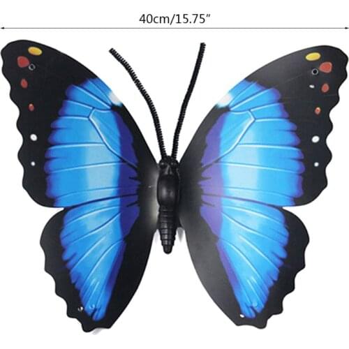 Simulation Artificial Butterfly Decorations Garden Yard Lawn Patio Outdoor Art Ornaments Random Color