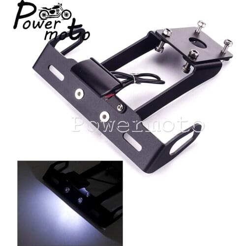 Motorcycle CNC License Plate Holder Bracket w/ LED Light Tail Tidy Fender Eliminator Kit For KAWASAKI NINJA 650 Z 650 2017-2020