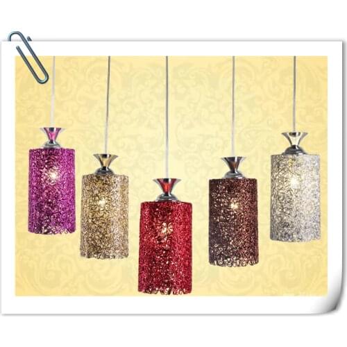 Moder hollowed-out Lamp shade for table lamp colorful aluminum pendant lamp cover for living room bedroom home decoration