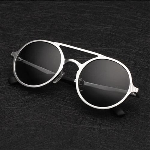 Fashion Sunglasses Polarized Vintage Sun Glasses Retro Women Men Small Round Metal sunglasses Aluminum magnesium Optical glasses