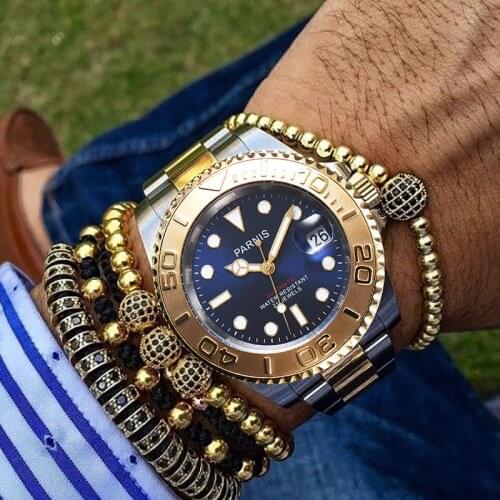 Parnis 40MM Dial Men Watch Diver Miyota 8215 Sapphire Crystal Luminous Automatic Mechanical Mens Watches Top Brand Luxury 2019