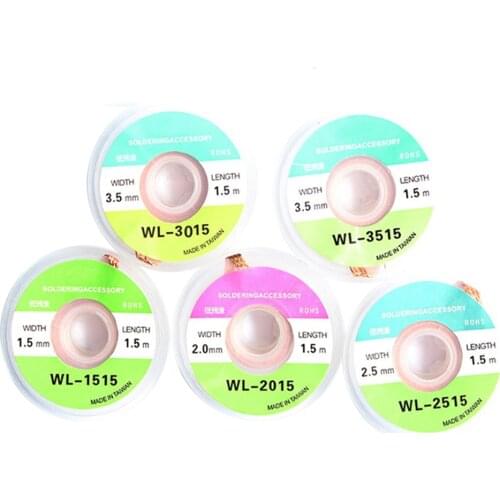 New 5Pcs/Batch Desoldering Braided Tin Remover Wick Wire 1515 / 2015/2515/3015/3515 Welding Repair