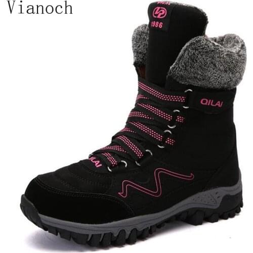 New Fashiopn Women Snow Boots Winter Fur Shoes An-Slip Shoe Woman Size 40 41 42 wo18081150