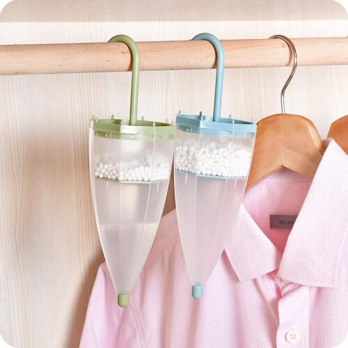 Practical umbrella shape hanging absorbers box household cleaning dehumidifier tools replaced wardrobe box with desiccant