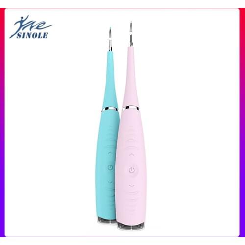 Portable electro-acoustic scaler ultrasonic dental calculus remover dental stains tartar tool dentist whitening teeth health ora