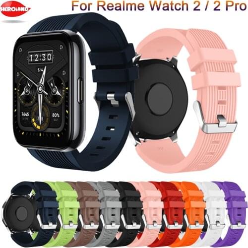 Silicone Straps For Realme Watch S 2 Pro Smart Band Sports Quick Release Bracelet For Realme 2 S Watch Real Me Wristband Correa