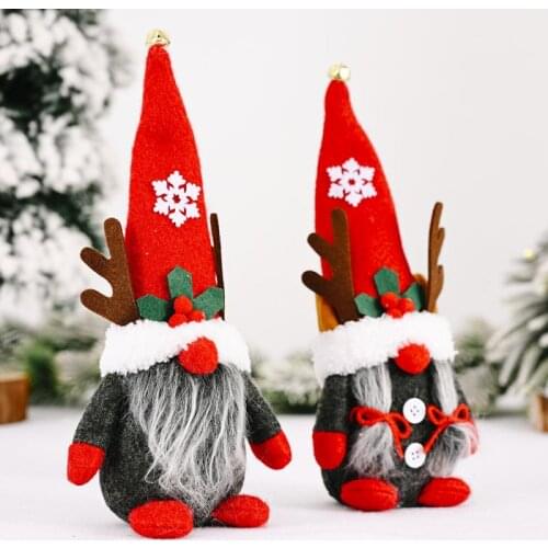 Christmas Decorations Antlers Faceless Doll Doll Creative Rudolph Forest Man Doll Christmas Gift
