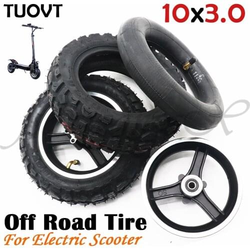 TUOVT255x80 tire with hub 10X3.0 inner outer tube 10 inch off-road tire for electric scooter speedual grace 10 zero 10X Kugoo M4