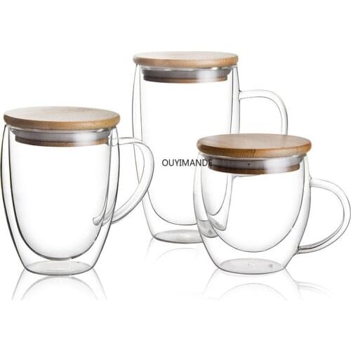 250ml/350ml/450ml Beer Whiskey Wine Glasses Drinking Glass Tumbler Holder Cup Coffee Cups Tea Mug with Lid Double Shot Glass