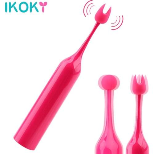 IKOKY G-Spot Vibrator Lick Clitoris Vagina Stimulator 10 Frequency Flirting Toys Masturbator Sex Toys for Women Nipple Massager