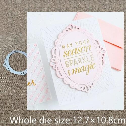 XLDesign Craft Metal Cutting Dies stencil mold lace oval frame decoration scrapbook Album Paper Card Craft Embossing die cuts