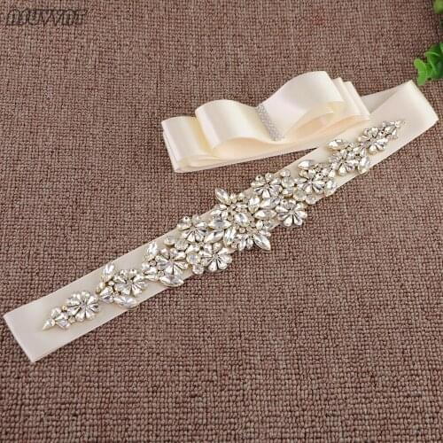Women Belt Rhinestone Bridal Belt Thin Crystal Beaded Bridal Belts Women Girl Belt Gift For Party Dress Up Applique Belt