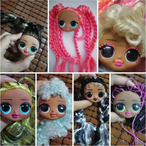 Random 1Pcs/2pcs Big Sister Doll Heads Fashion Doll Body Parts For Toys Dolls