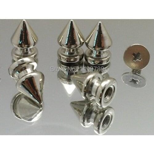 100PCS 8*12MM Screwback Leathercraft Spikes Zinc Alloy Punk Studs DIY Style Shipping Free
