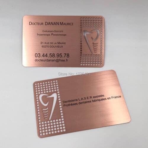 Brushed rose gold metal card printing manufacture