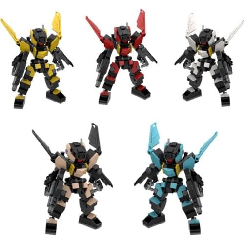 15cm DIY STEM MOC Mecha Bricks Model Small Particles Building Block Toy with Parts
