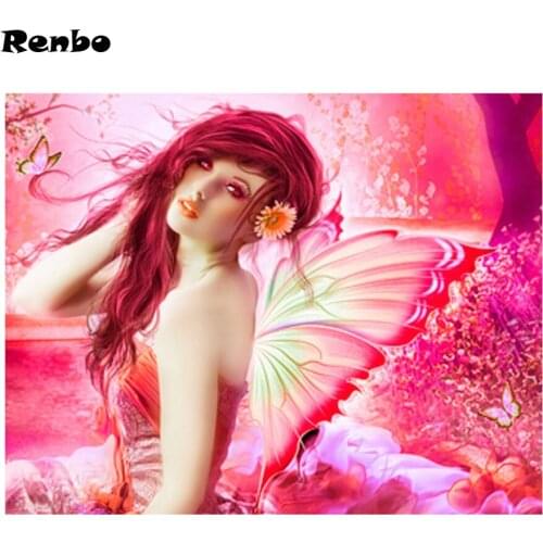 DIY Diamond Painting Cross Stitch butterfly fairy Full Square/Round Drill Diamond Embroidery Picture Of Rhinestones Mosaic Gift