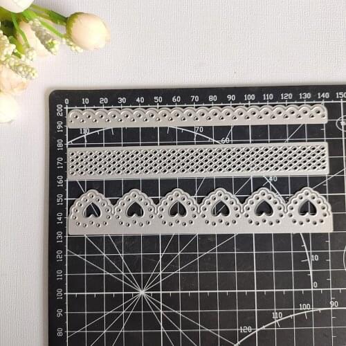 AZSG Striped Lace Cutting Dies For DIY Scrapbooking/Card Making/Album Decorative Metal Die Embossing Cutter Crafts